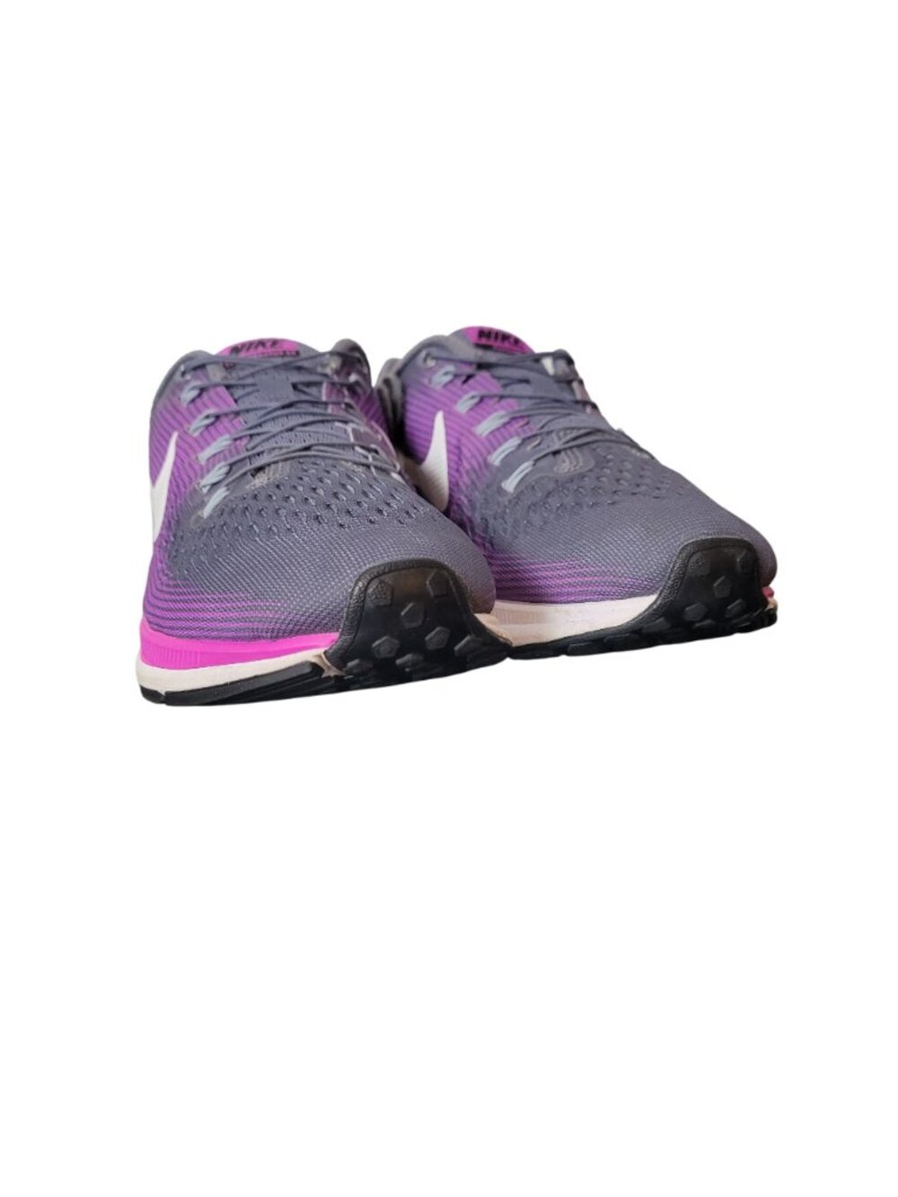 Nike Zoom Pegasus Women's Running Shoes Gray/Purple Size 6.5 - Picture 8 of 11